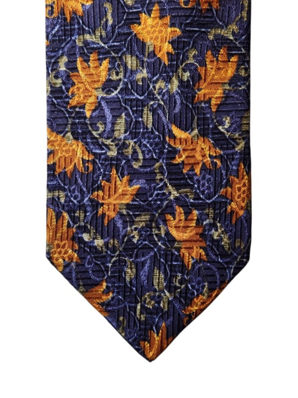Ermenegildo Zegna Tie Necktie Blue Green Brown Floral Silk Made in Italy